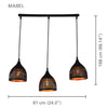 Xtricity - Pendant Light, 24 '' Width, From Mabel Collection, Black - - Mounts For Less