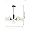 Xtricity - Pendant Light, 27.55 '' Width, From Opera Collection, Black - - Mounts For Less