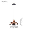 Xtricity - Pendant Light, 9.4 '' Width, From The Melrose Collection, Pink Copper - - Mounts For Less