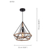 Xtricity - Pendant Light, 9.84 '' Width, From Mynx Collection, Black - - Mounts For Less