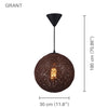 Xtricity - Pendant Light, 9.84 '' Width, From the Grant Collection, Brown - - Mounts For Less