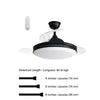 Xtricity - Retractable Ceiling Fan, LED Lighting, Remote Control Included, Black - - Mounts For Less