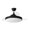 Xtricity - Retractable Ceiling Fan, LED Lighting, Remote Control Included, Black - - Mounts For Less