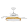 Xtricity - Retractable Ceiling Fan, LED Lighting, Remote Control Included, White - - Mounts For Less