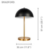 Xtricity - Table Lamp, Height 20.1", From the Bradford Collection, Black and Gold - - Mounts For Less