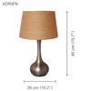 Xtricity - Touch Table Lamp with 3 Intensity Levels, 10.23 '' x 15.74 '', From the Adrien Collection, Brown - - Mounts For Less