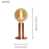 Xtricity - Touch Table Lamp with 3 Intensity Levels, 11 '' x 4.3 '', From the Retro Collection, Pink Gold - - Mounts For Less