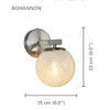 Xtricity - Wall Light, 6'' Width, From the Bohannon Collection, Silver - - Mounts For Less