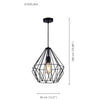 Xtricty - Pendant Light, 11.81 '' Width, From The Sterling Collection, Black - - Mounts For Less