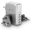 Zendure - Wall Charger with 4 USB Ports with US, UK and EU Travel Adapter, Silver - - Mounts For Less