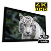 100″ 16:9 Reference PureBright 4K White Fixed-Frame Screen 2.4 Gain - - Mounts For Less