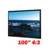 100" 4:3 Fixed Frame Projector Projection Screen - Matte White - - Mounts For Less