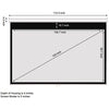 120" 16:9 Manual Projection Screen Soft PVC grey - - Mounts For Less
