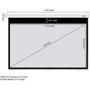 128" 16:9 Manual Projection Screen Soft PVC white - - Mounts For Less