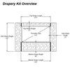 135" 16:9 Drape Kit for Fast Fold screens - - Mounts For Less