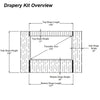 150" 16:9 Drape Kit for Fast Fold screens - - Mounts For Less