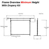 180" 4:3 Fast-Fold Rear Projection screen with case - - Mounts For Less