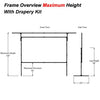 184" 16:9 Drape Kit for Fast Fold screens - - Mounts For Less