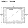 250" 4:3 Drape Kit for Fast Fold screens - - Mounts For Less