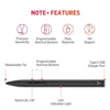 Adonit Note Plus - Stylus for Ipad with Pressure Sensitivity and Hot Buttons, Black - - Mounts For Less