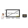 Antra 133" 16:9 Fixed Frame Projector Projection Screen - Matte White - - Mounts For Less