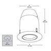 BAZZ 900-114 5 in. Recessed Halogen Lighting Kit, White - - Mounts For Less