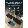BWOO - Wireless Dual Speaker, Bluetooth 5.0, 6 Hours Continuous Playback, Black - - Mounts For Less