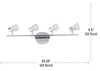 Beldi 26101-TR4 Tasman Led Track Chrome Finish 4 X 5W, 1200 Lumens, Silver - - Mounts For Less