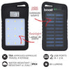 Boost BPB565 - Power bank with Solar Panel, 4000 mAh, 2 USB Ports and LED Flashlight, Black - - Mounts For Less