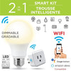 Boost BSMK220 Wi-Fi Smart Kit 1 Dimmable Bulbs + 1 Smart Plug White - - Mounts For Less