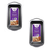 ChefElite - Set of 2 Rectangle Loaf Pans, 9.5"x5", Nonstick, Carbon Steel - - Mounts For Less