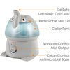 Crane - Cool Mist Air Humidifier for Kids Room, 1 Gallon Capacity, Elephant - - Mounts For Less