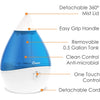 Crane - Ultrasonic Cool Mist Air Humidifier, 360 Degree Rotating Nozzle, Blue - - Mounts For Less