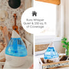 Crane - Ultrasonic Cool Mist Air Humidifier, 360 Degree Rotating Nozzle, Blue - - Mounts For Less