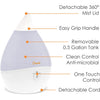 Crane - Ultrasonic Cool Mist Air Humidifier, 360 Degree Rotating Nozzle, White - - Mounts For Less