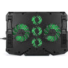 ENHANCE Cryogen Laptop Cooling Stand 5 Fans 2 USB Ports Slim Design with Green LED - - Mounts For Less
