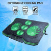 ENHANCE Cryogen Laptop Cooling Stand 5 Fans 2 USB Ports Slim Design with Green LED - - Mounts For Less
