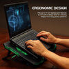 ENHANCE Cryogen Laptop Cooling Stand 5 Fans 2 USB Ports Slim Design with Green LED - - Mounts For Less