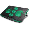 ENHANCE Cryogen Laptop Cooling Stand 5 Fans 2 USB Ports Slim Design with Green LED - - Mounts For Less