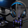 ENHANCE Gaming Power Headset Stand 4-Ports USB HUB LED RGB - - Mounts For Less