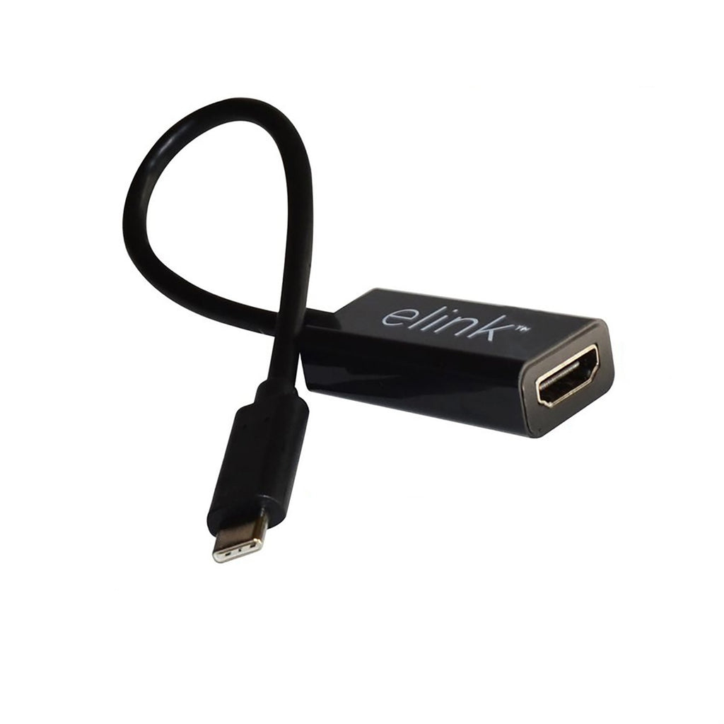 Elink - 4K Compatible USB Type-C to HDMI Adapter, Black - - Mounts For Less
