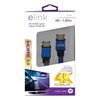 Elink CV-3266 HDMI 2.0 4K 6 Feet Braided Cable With Metal Head Blue - - Mounts For Less