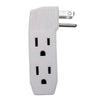 Elink EL-676 3 Grounded Side Outlets Adapter White - - Mounts For Less