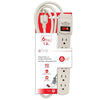 Elink EL-878 - 6 Outlet Power Bar with Surge Protector, 6 Feet, White - - Mounts For Less