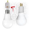 Elink EL465- Medium Base Light Bulb Plug Adapter, White - - Mounts For Less