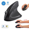 Elink - Ergonomic Vertical Wireless Mouse with 6 Buttons, Adjustable DPI, Black - - Mounts For Less