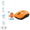 Elink - Wireless Optical Mouse with Adjustable DPI and Nano Receiver, Orange - - Mounts For Less