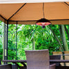 Ener-G+ HEA-21723-BR Infrared Suspended Electric Patio Heater 1500 Watt Outdoor Brown - - Mounts For Less