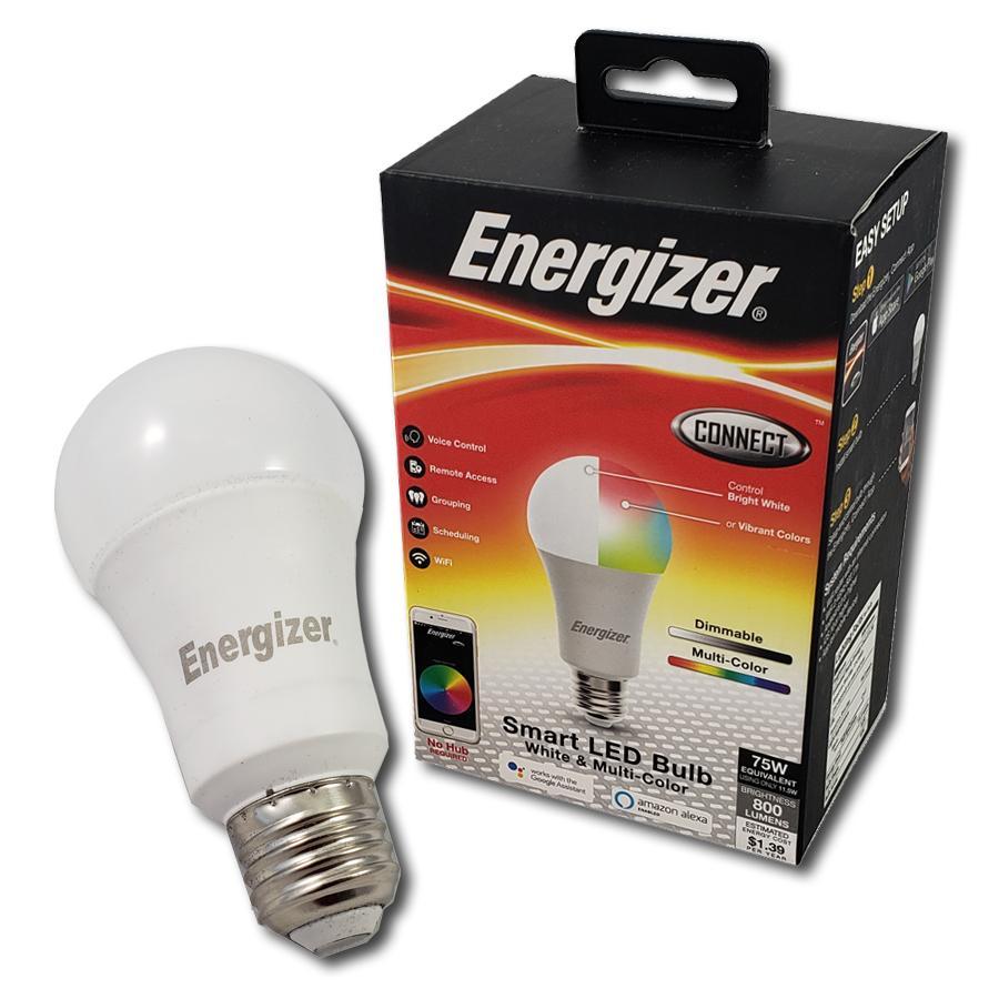 Energizer Connect EAC2-1002-RGB Smart LED Bulb White and Multi-Color - - Mounts For Less