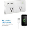 Etekcity - Wall Outlet Surge Protector, 2 Sockets and 2 USB 3.1A Ports, White - - Mounts For Less